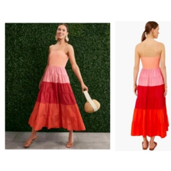 English Factory Tiered Ruffled Sienna Maxi Dress Size Small - Picture 1 of 10